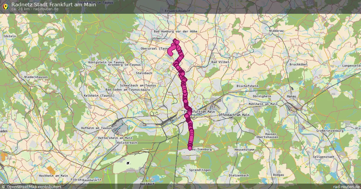 Radnetz Stadt Frankfurt am Main – Fernradroute auf Rad-Routen.de
