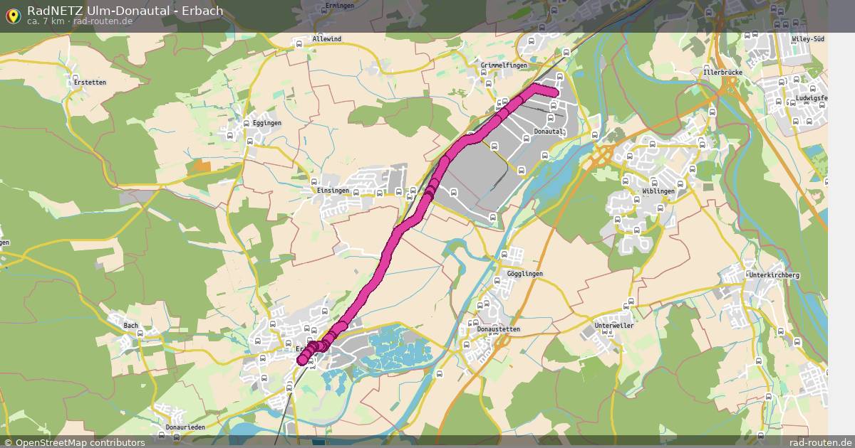 RadNETZ Ulm-Donautal - Erbach – Fernradroute auf Rad-Routen.de