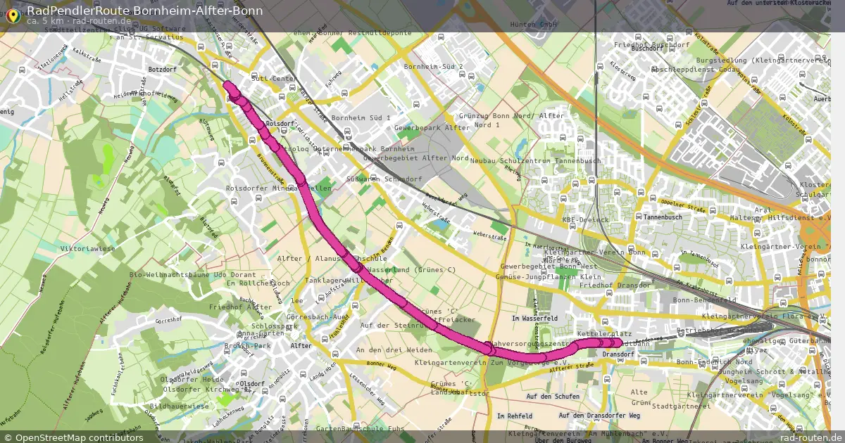 RadPendlerRoute Bornheim-Alfter-Bonn – Fernradroute auf Rad-Routen.de