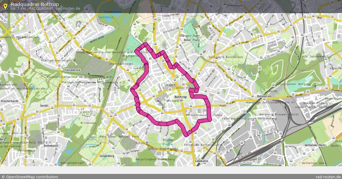 Radquadrat Bottrop (Radquadrat) – Fernradroute auf Rad-Routen.de