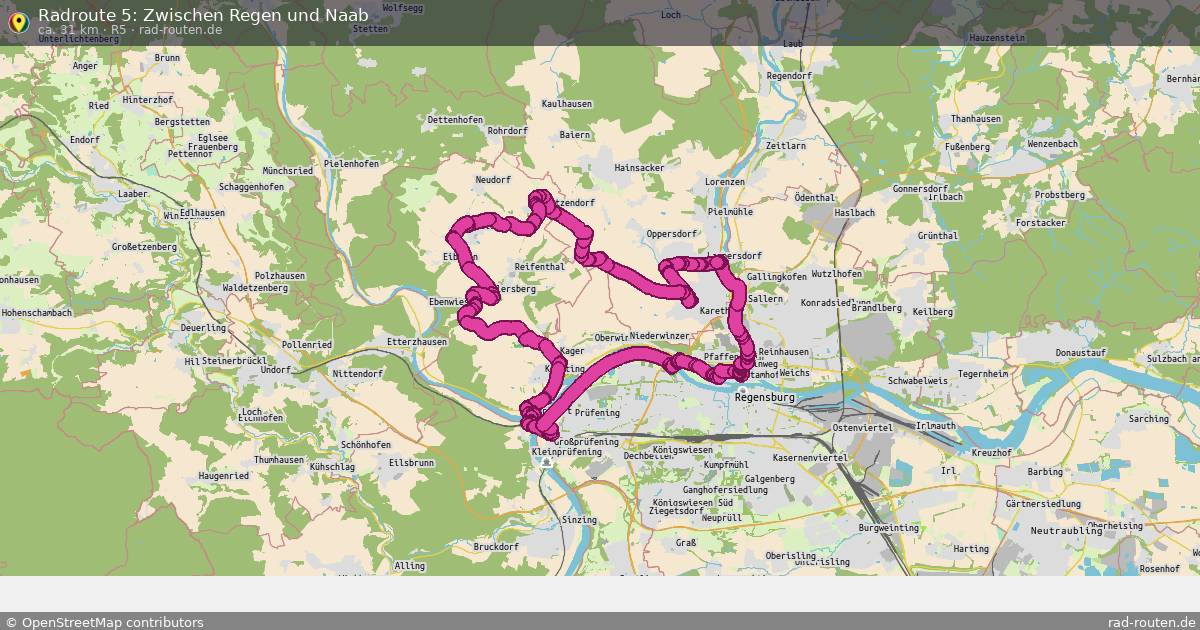 Radroute 5: Zwischen Regen und Naab (R5) – Fernradroute auf Rad-Routen.de