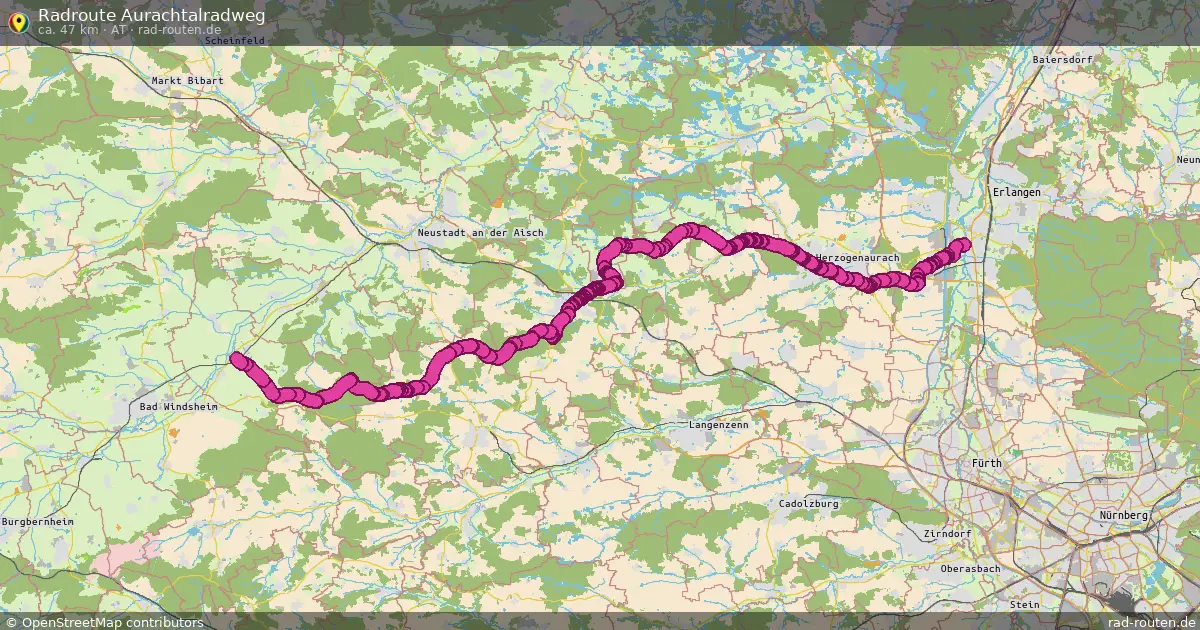 Radroute Aurachtalradweg
