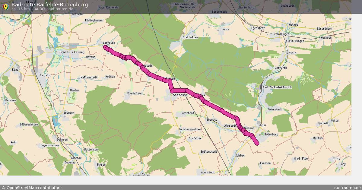 Radroute Barfelde-Bodenburg (Ba-Bo) – Fernradroute auf Rad-Routen.de
