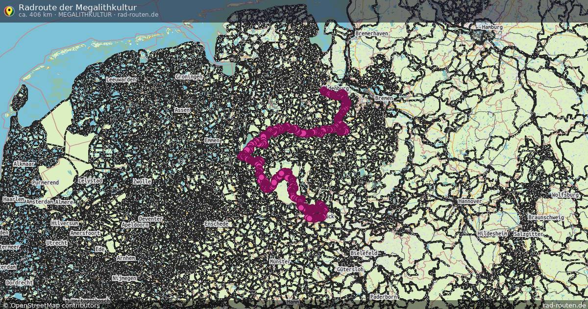Radroute der Megalithkultur (Megalithkultur) – Fernradroute auf Rad-Routen.de