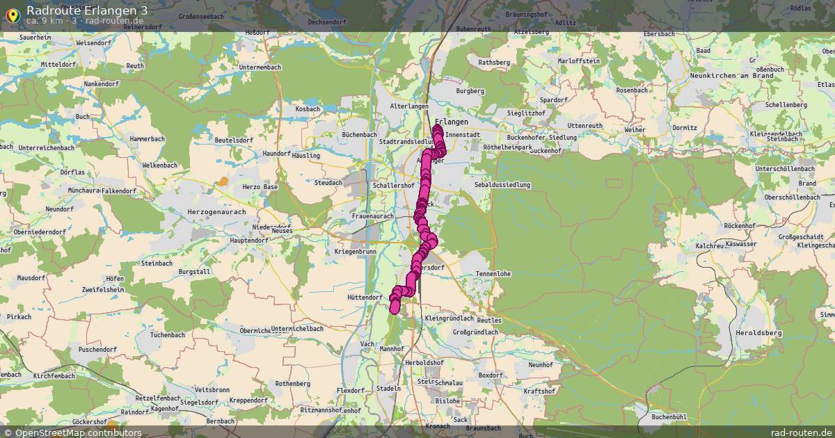 Radroute Erlangen 3 (3) – Fernradroute auf Rad-Routen.de