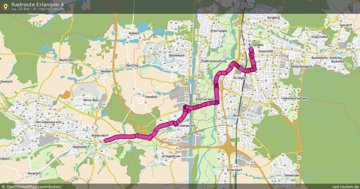 Radroute Erlangen 4 (4) – Fernradroute auf Rad-Routen.de