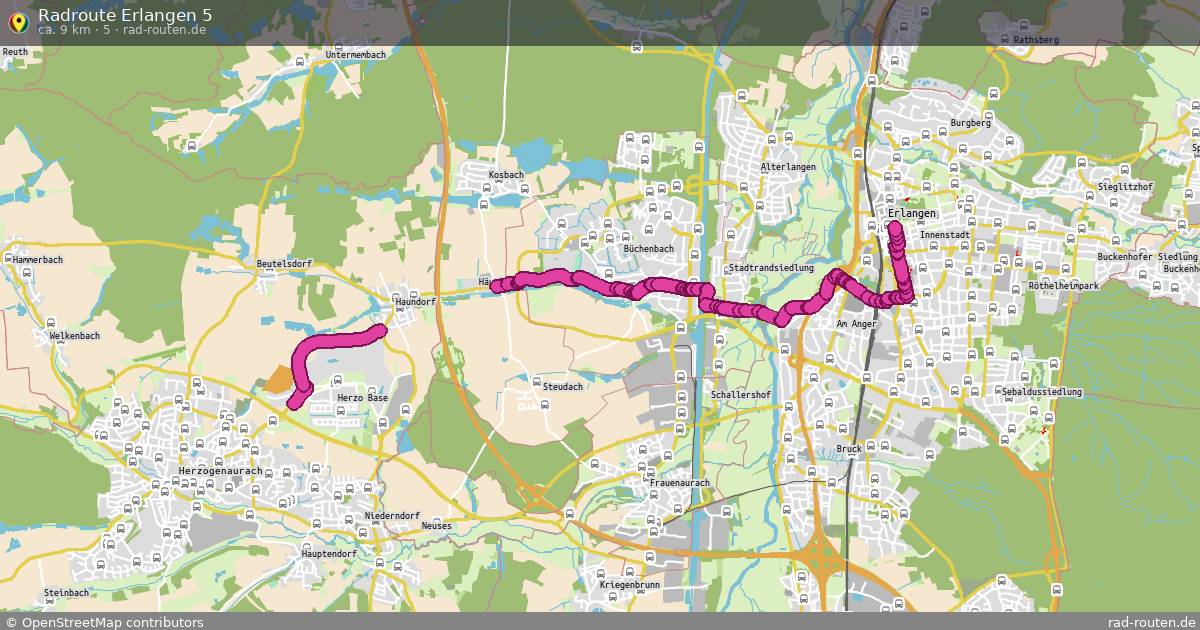 Radroute Erlangen 5 (5) – Fernradroute auf Rad-Routen.de