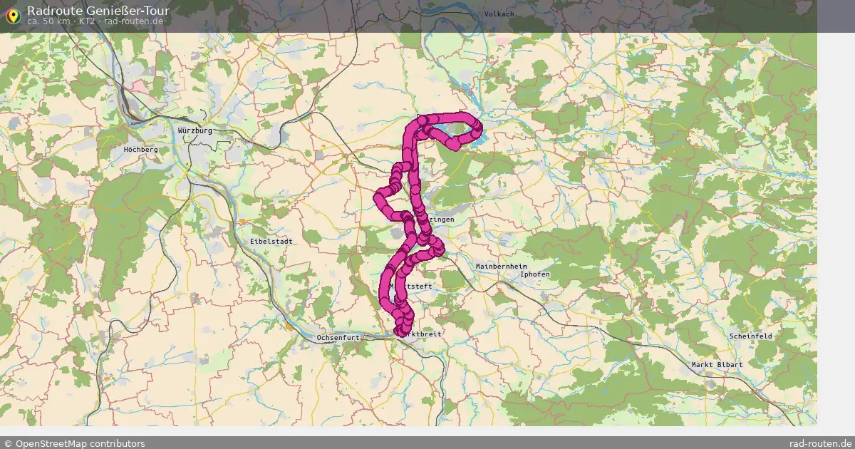 Radroute Genießer-Tour (KT2) – Fernradroute auf Rad-Routen.de