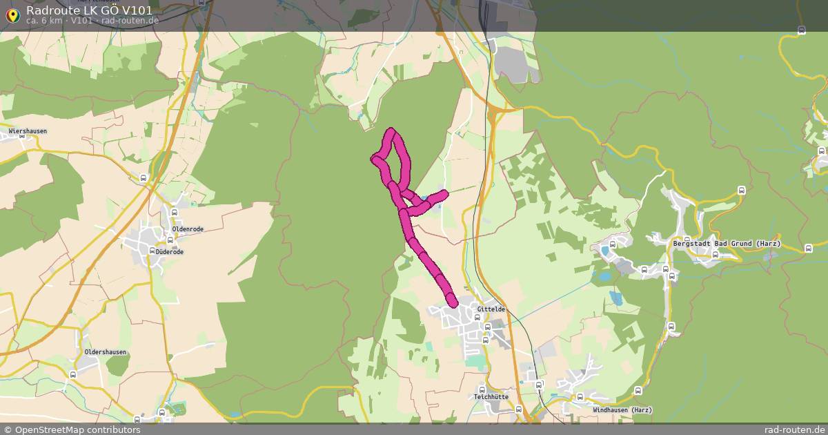Radroute LK GÖ V101 (V101) – Fernradroute auf Rad-Routen.de