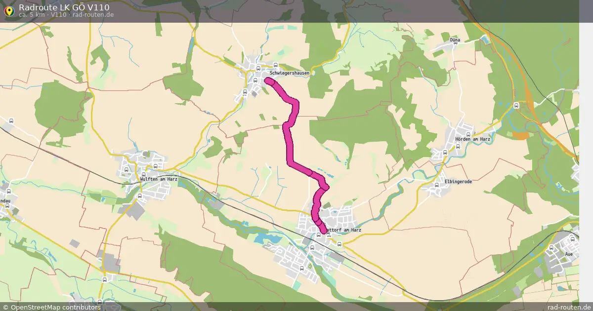 Radroute LK GÖ V110 (V110) – Fernradroute auf Rad-Routen.de