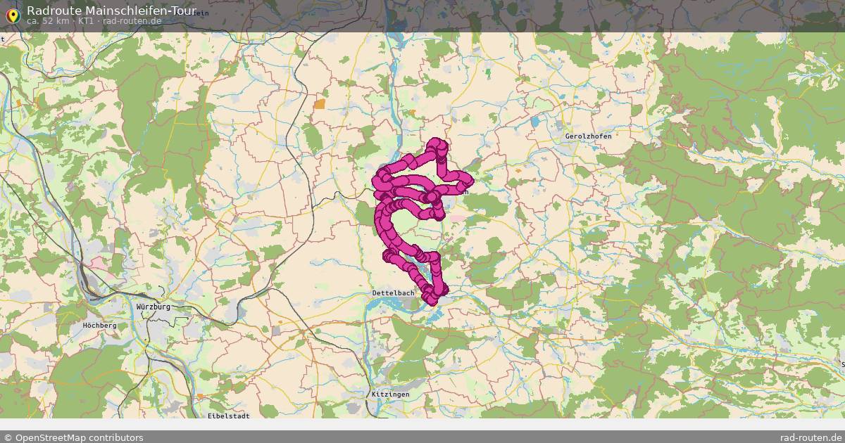 Radroute Mainschleifen-Tour (KT1) – Fernradroute auf Rad-Routen.de