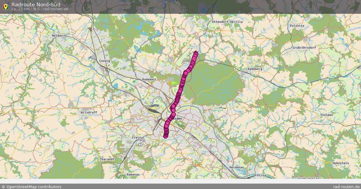 Radroute Nord-Süd (N-S) – Fernradroute auf Rad-Routen.de