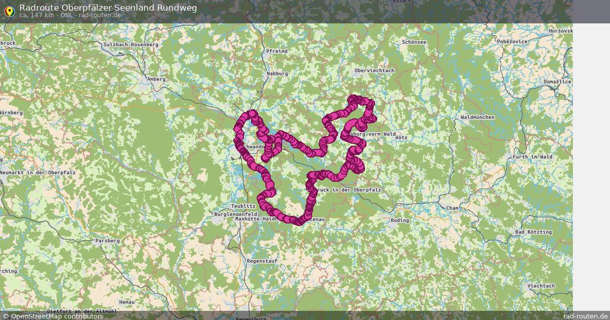 Radroute Oberpfälzer Seenland Rundweg (OSL) – Fernradroute auf Rad-Routen.de