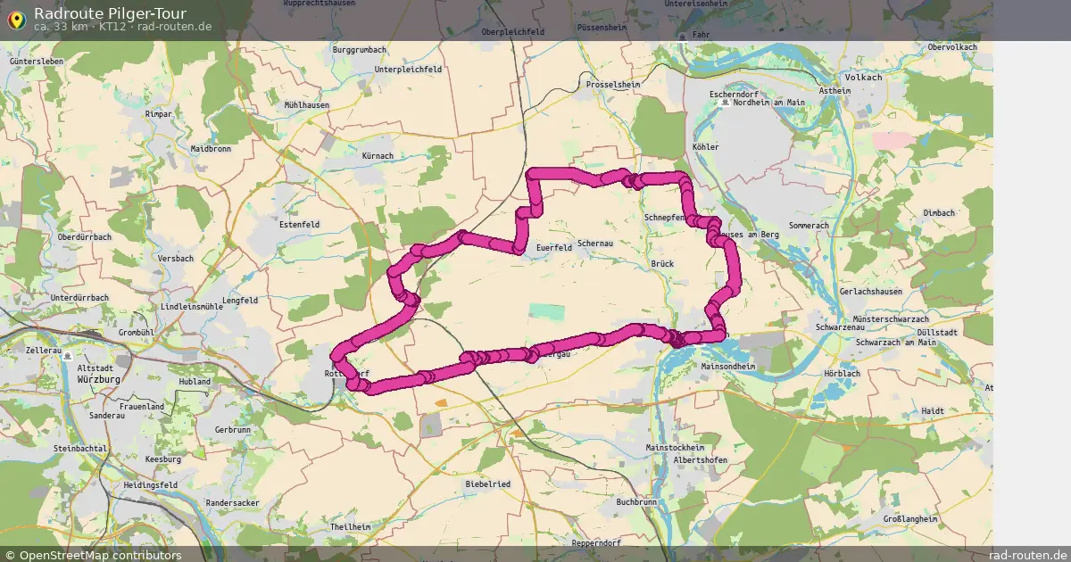 Radroute Pilger-Tour (KT12) – Fernradroute auf Rad-Routen.de