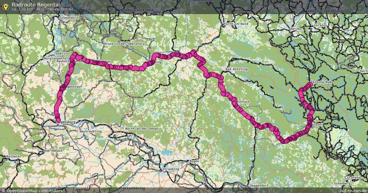 Radroute Regental (REG) – Fernradroute auf Rad-Routen.de