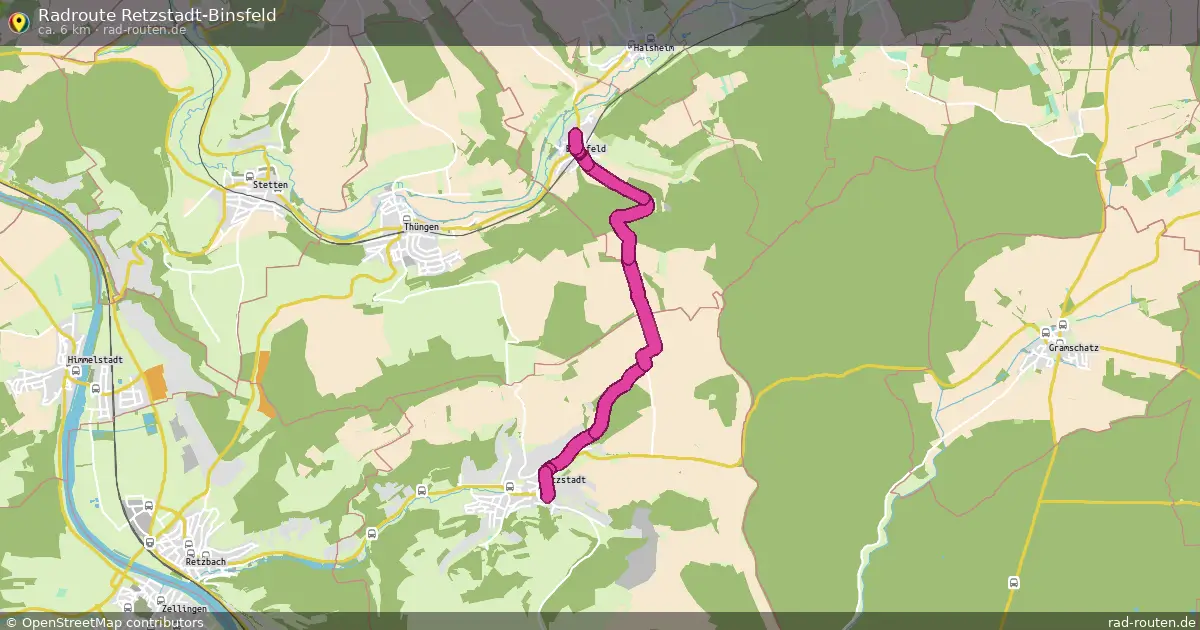 Radroute Retzstadt-Binsfeld – Fernradroute auf Rad-Routen.de