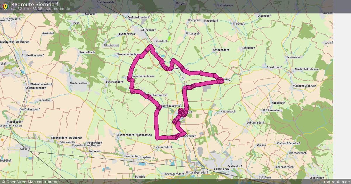 Radroute Sierndorf (Sndf) – Fernradroute auf Rad-Routen.de