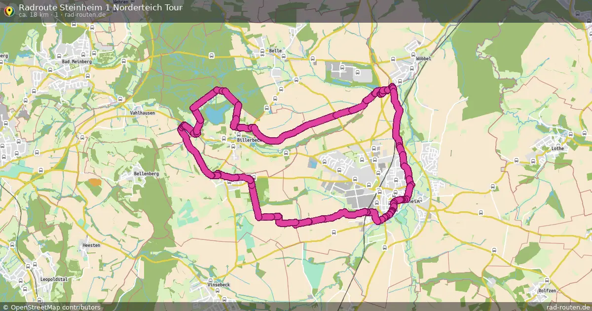 Radroute Steinheim 1 Norderteich Tour (1) – Fernradroute auf Rad-Routen.de