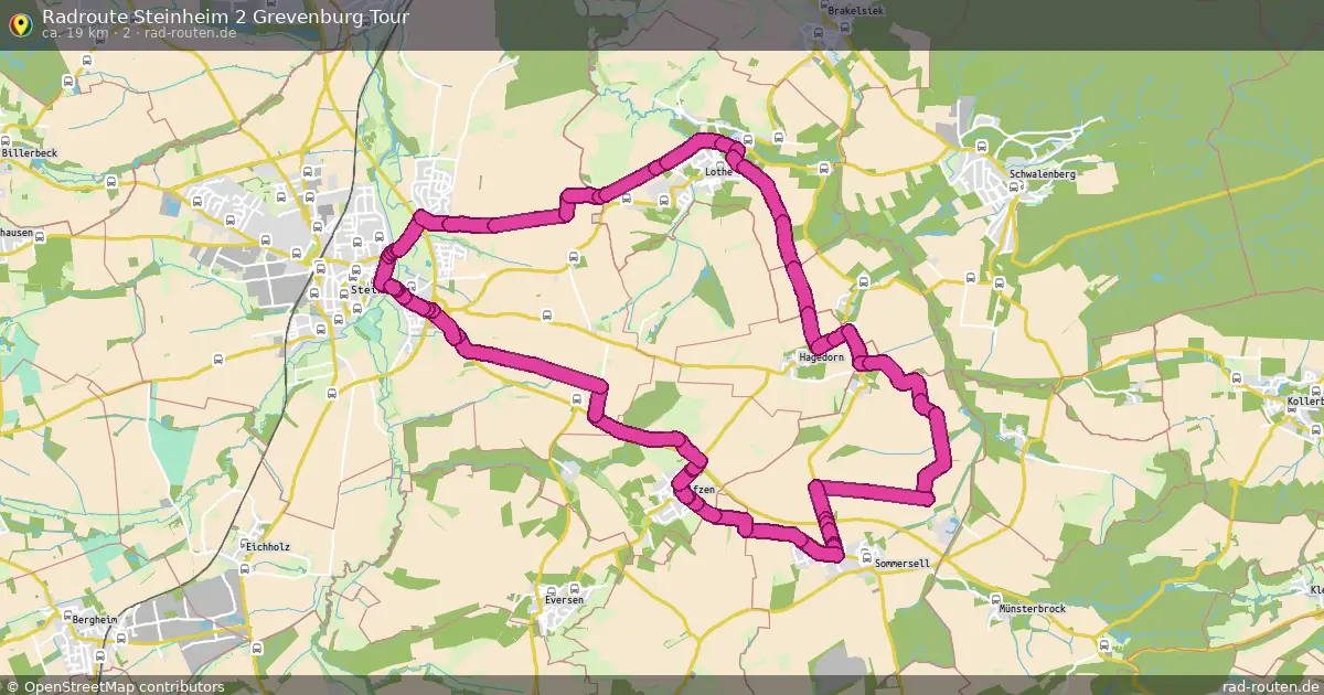 Radroute Steinheim 2 Grevenburg Tour (2) – Fernradroute auf Rad-Routen.de