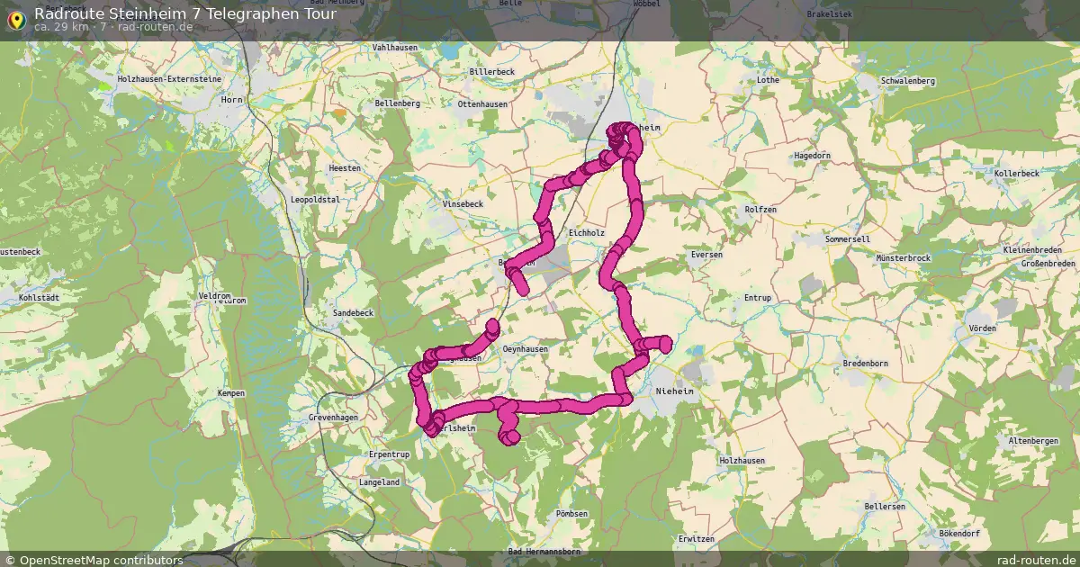 Radroute Steinheim 7 Telegraphen Tour (7) – Fernradroute auf Rad-Routen.de