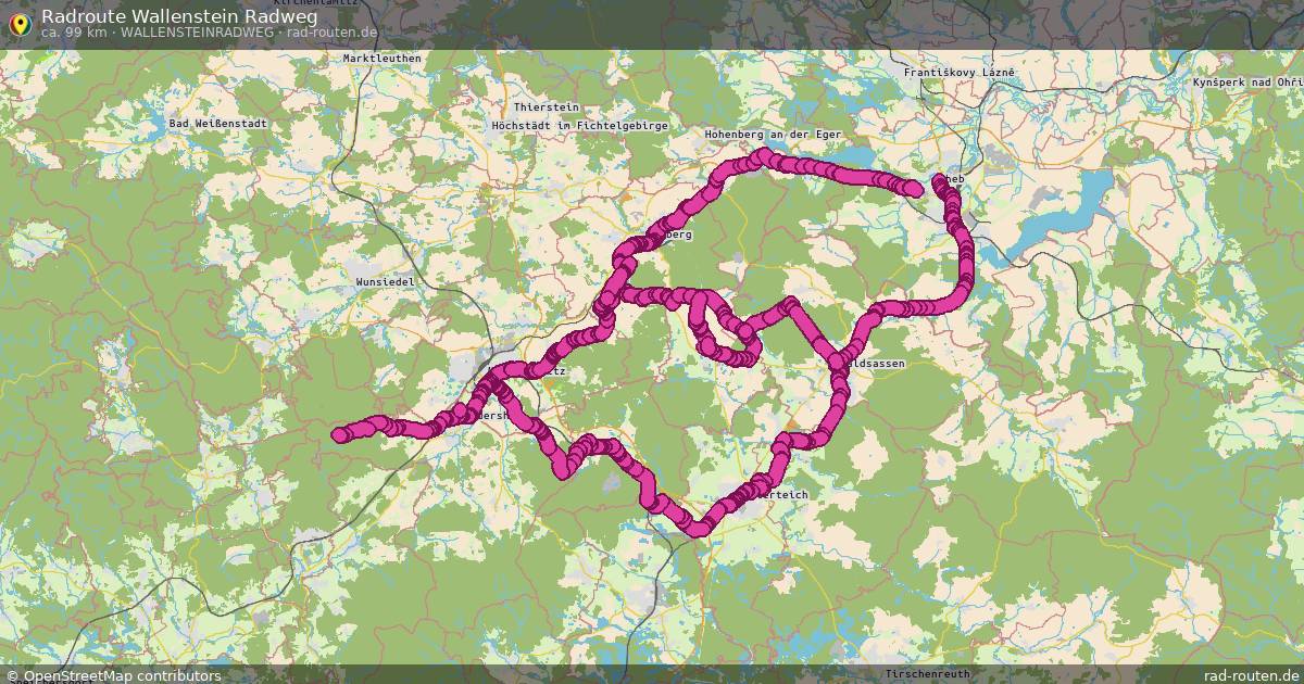 Radroute Wallenstein Radweg (Wallensteinradweg) – Fernradroute auf Rad-Routen.de