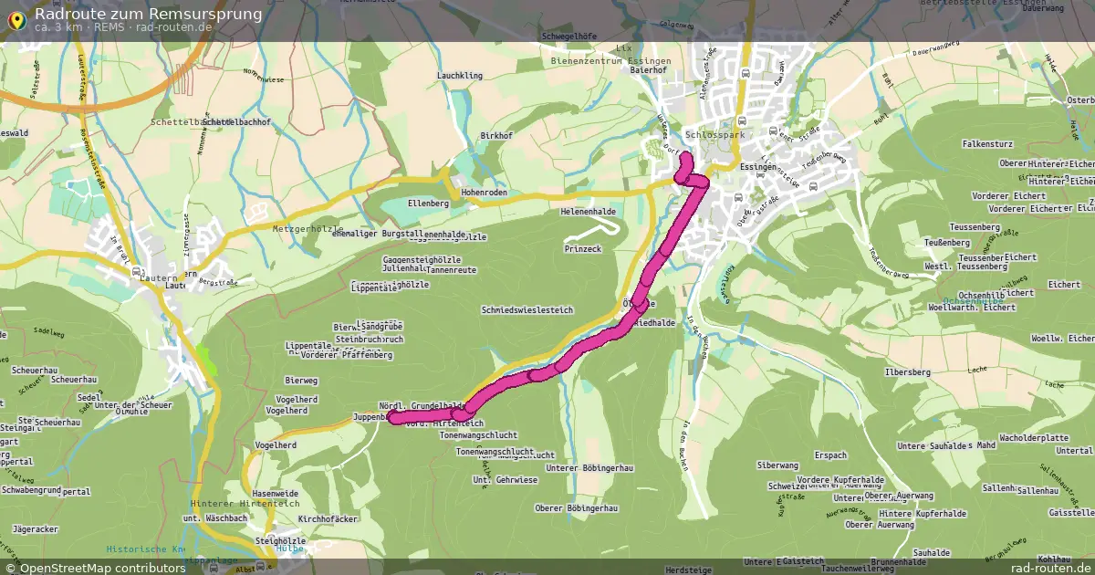 Radroute zum Remsursprung (Rems) – Fernradroute auf Rad-Routen.de