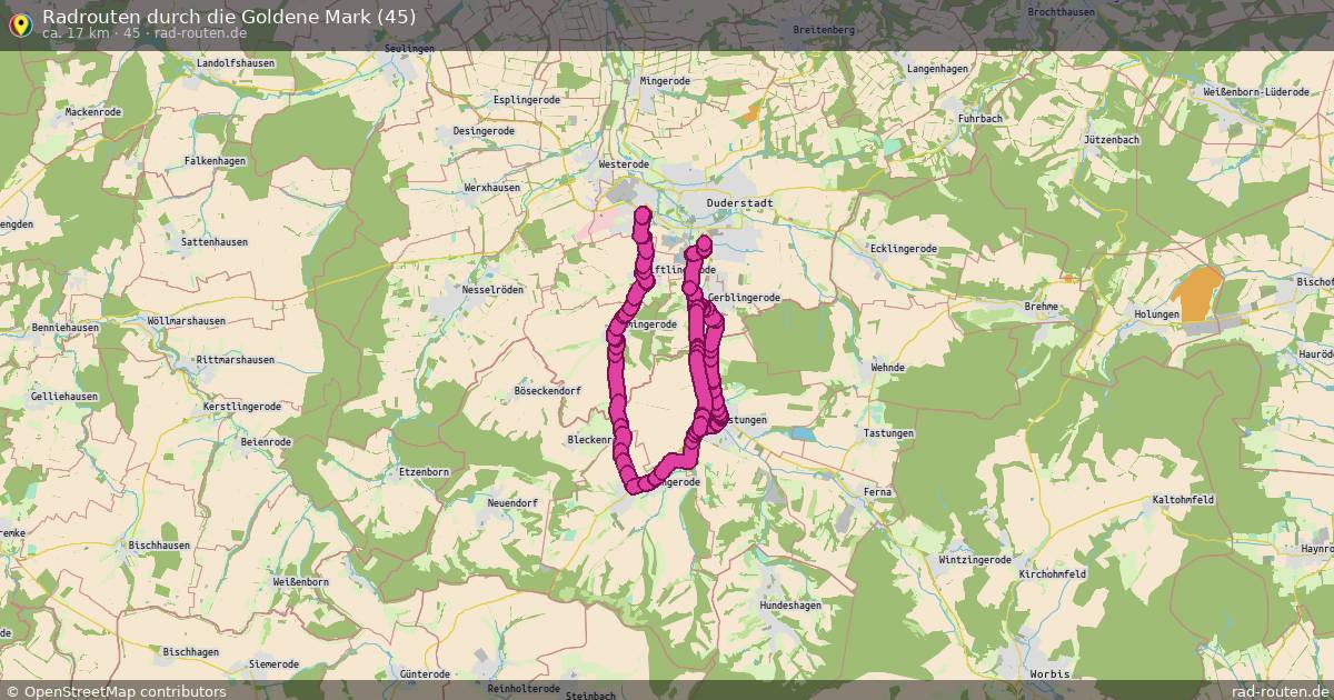Radrouten durch die Goldene Mark (45) (45) – Fernradroute auf Rad-Routen.de