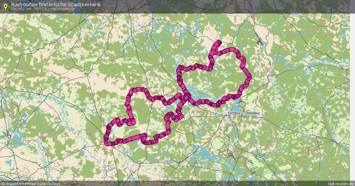 Radrouten historische Stadtkerne 6 (HiSt 6) – Fernradroute auf Rad-Routen.de
