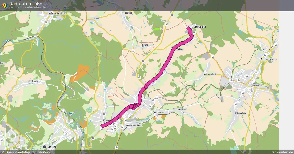 Radrouten Lößnitz – Fernradroute auf Rad-Routen.de