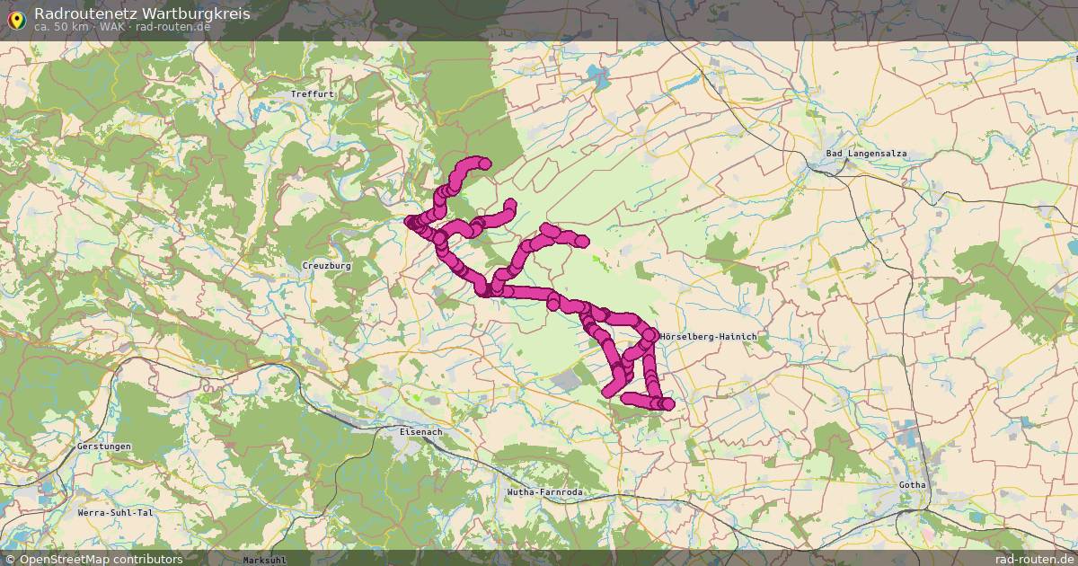 Radroutenetz Wartburgkreis (WAK) – Fernradroute auf Rad-Routen.de