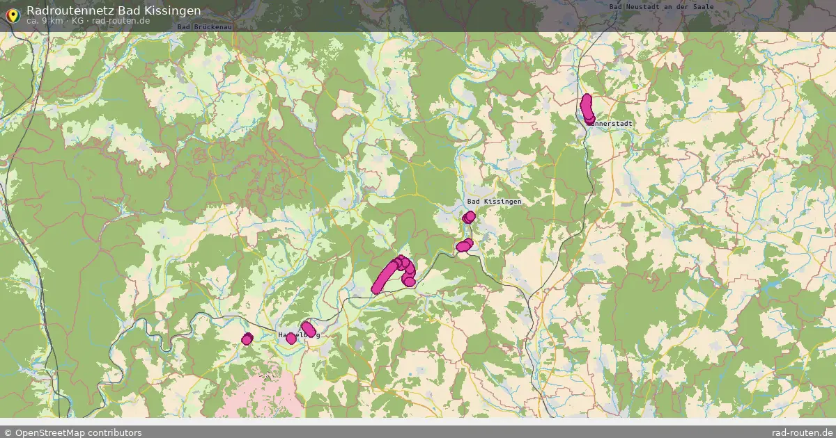 Radroutennetz Bad Kissingen (KG) – Fernradroute auf Rad-Routen.de