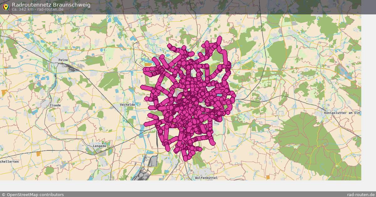 Radroutennetz Braunschweig – Fernradroute auf Rad-Routen.de