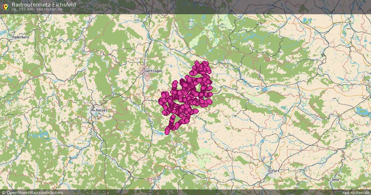 Radroutennetz Eichsfeld – Fernradroute auf Rad-Routen.de