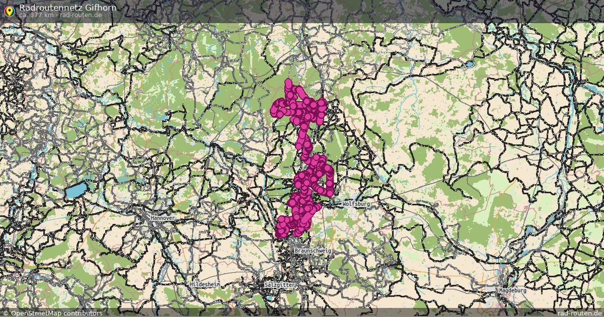 Radroutennetz Gifhorn – Fernradroute auf Rad-Routen.de