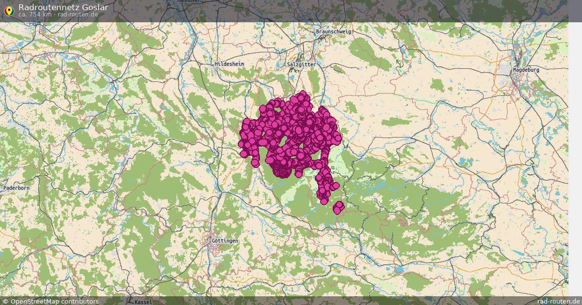 Radroutennetz Goslar – Fernradroute auf Rad-Routen.de