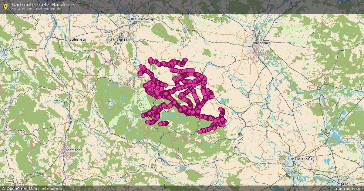 Radroutennetz Harzkreis – Fernradroute auf Rad-Routen.de