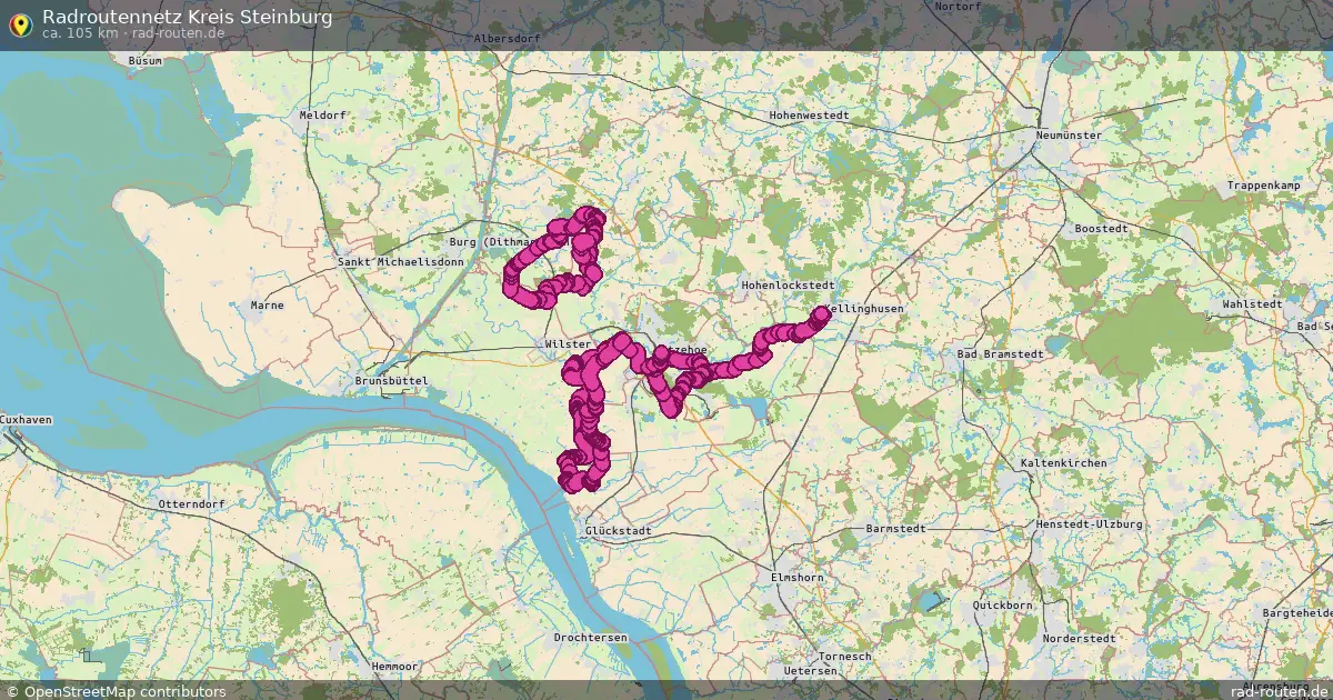 Radroutennetz Kreis Steinburg – Fernradroute auf Rad-Routen.de