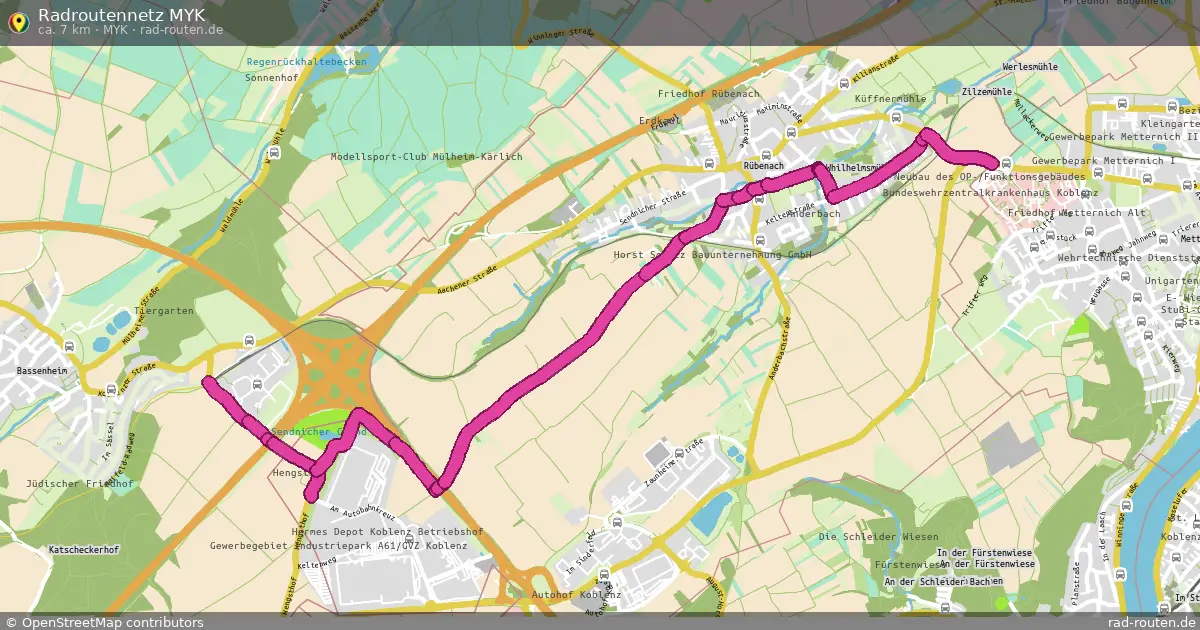 Radroutennetz MYK (MYK) – Fernradroute auf Rad-Routen.de