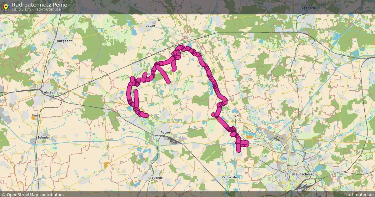 Radroutennetz Peine – Fernradroute auf Rad-Routen.de