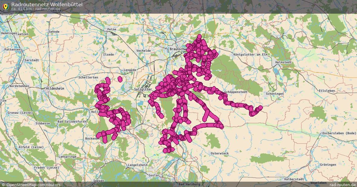 Radroutennetz Wolfenbüttel – Fernradroute auf Rad-Routen.de