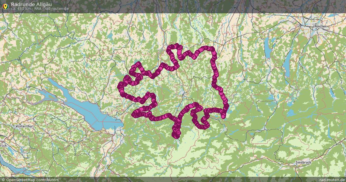Radrunde Allgäu (RRA) – Fernradroute auf Rad-Routen.de