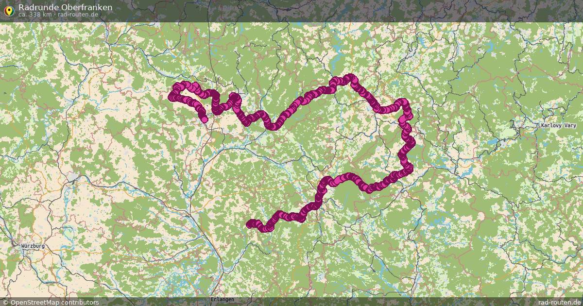 Radrunde Oberfranken – Fernradroute auf Rad-Routen.de