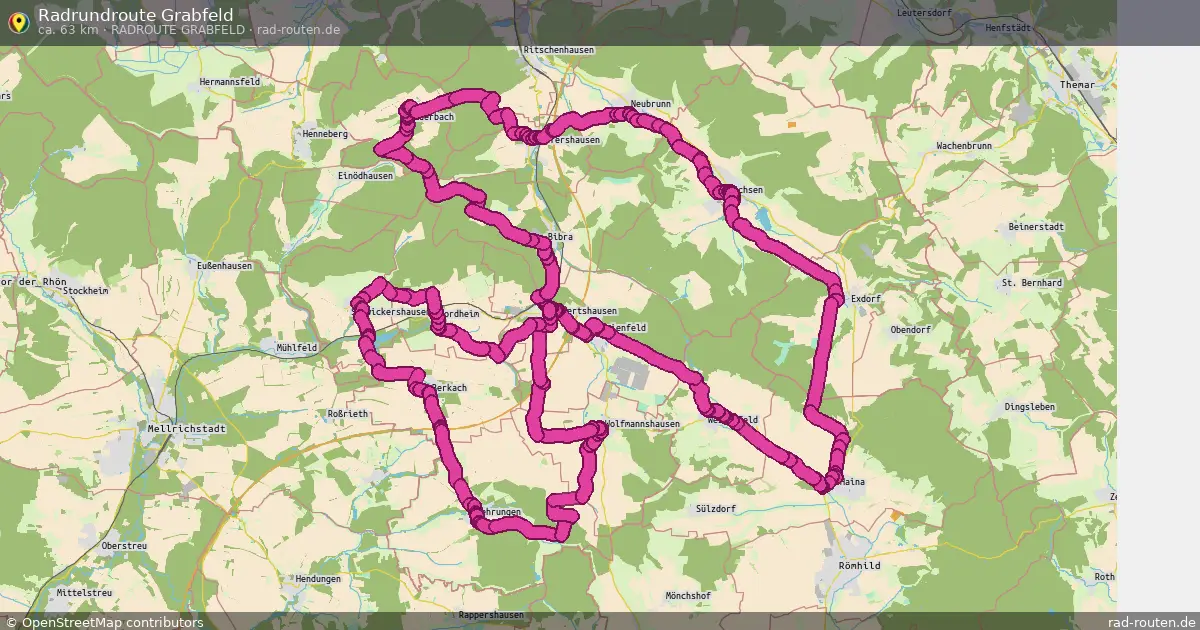 Radrundroute Grabfeld (Radroute Grabfeld) – Fernradroute auf Rad-Routen.de