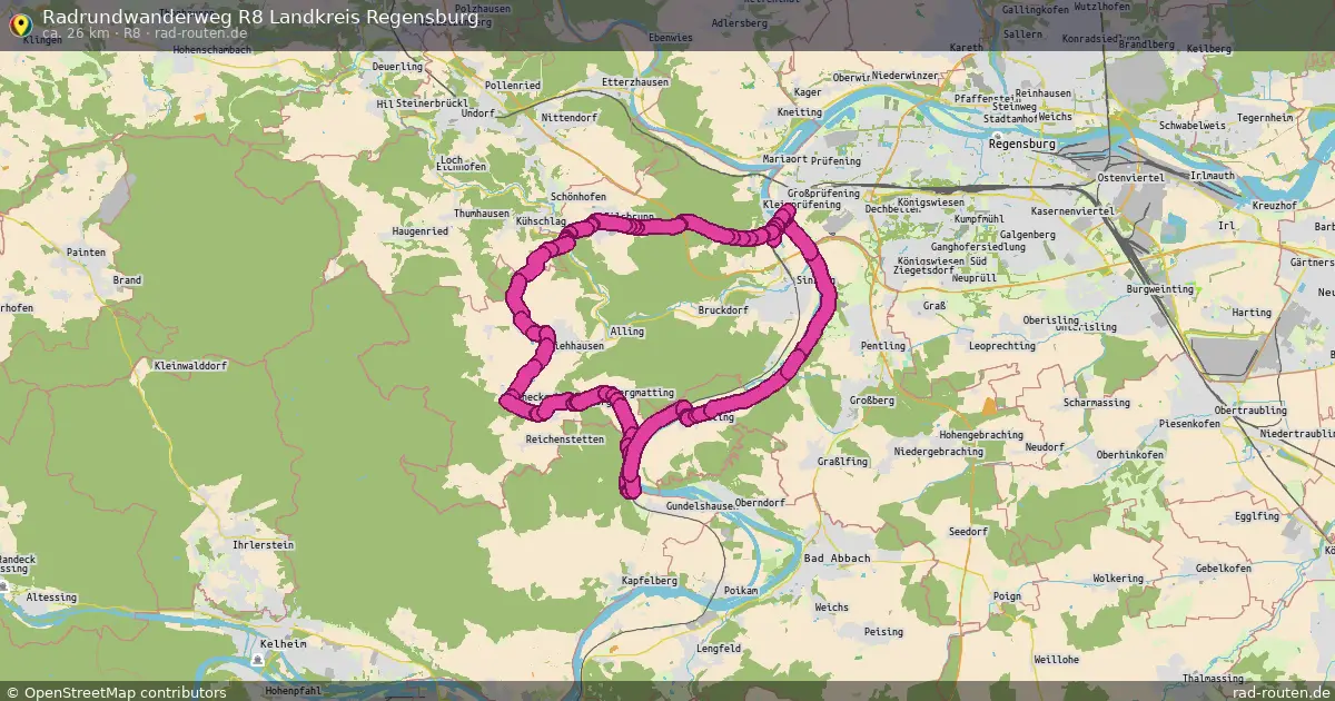Radrundwanderweg R8 Landkreis Regensburg (R8) – Fernradroute auf Rad-Routen.de