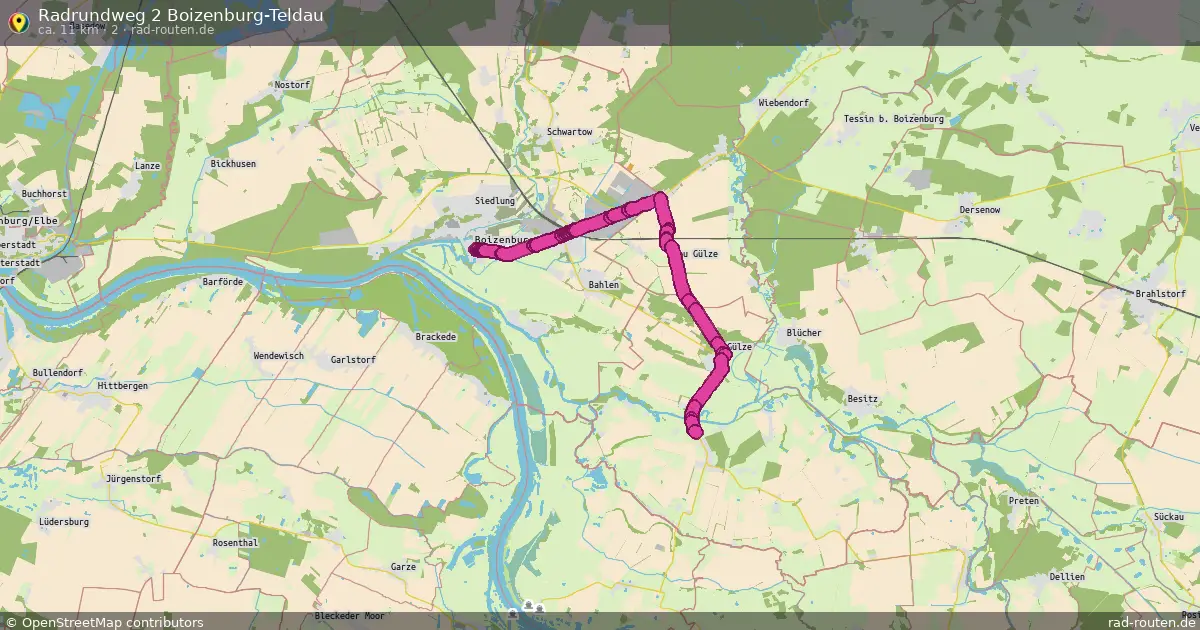 Radrundweg 2 Boizenburg-Teldau (2) – Fernradroute auf Rad-Routen.de