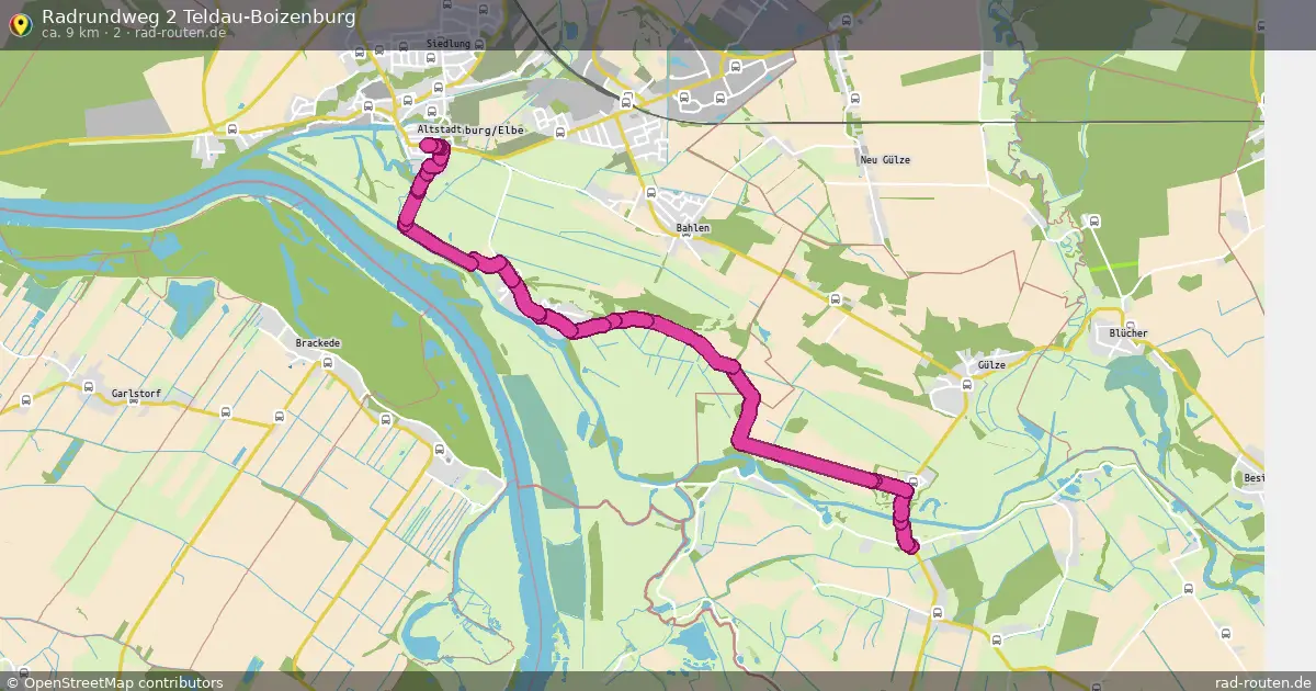 Radrundweg 2 Teldau-Boizenburg (2) – Fernradroute auf Rad-Routen.de