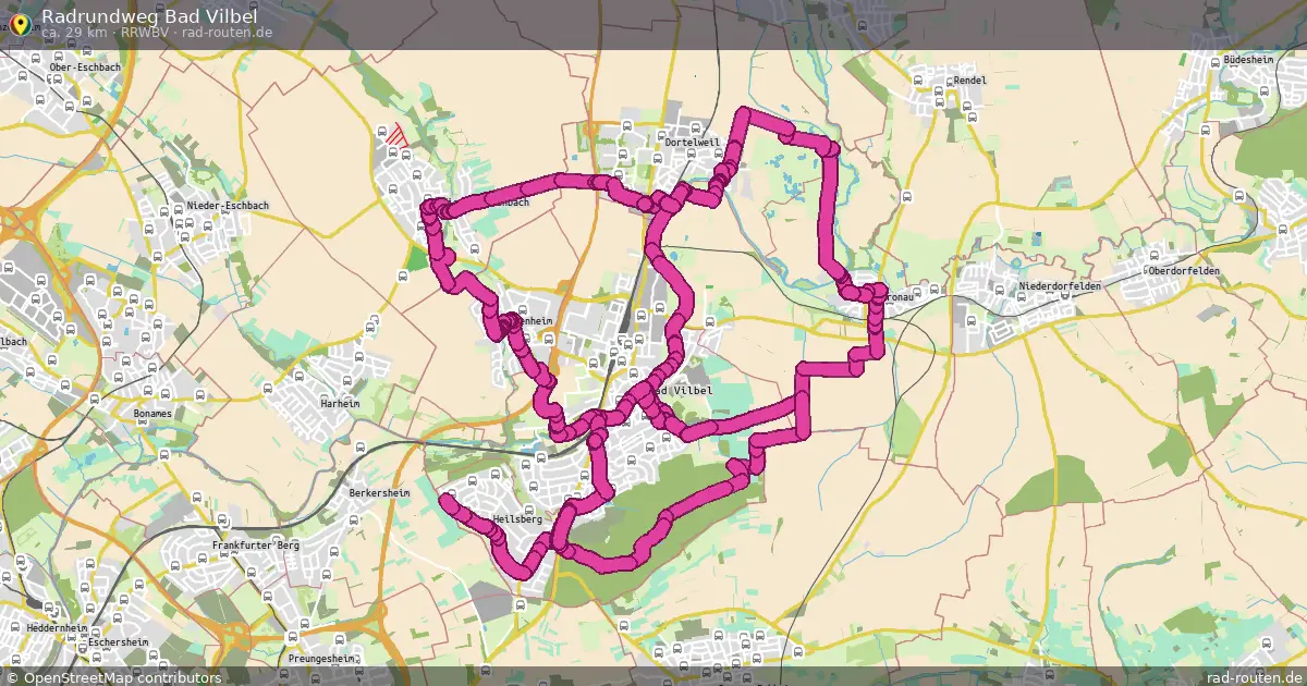 Radrundweg Bad Vilbel (RRWBV) – Fernradroute auf Rad-Routen.de