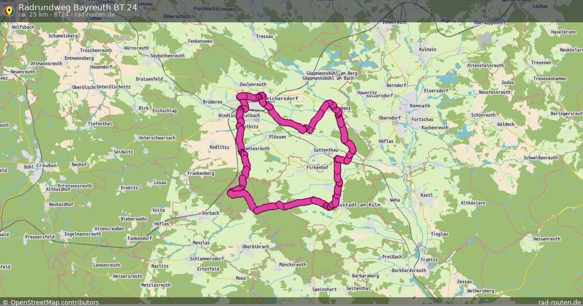 Radrundweg Bayreuth BT 24 (BT24) – Fernradroute auf Rad-Routen.de