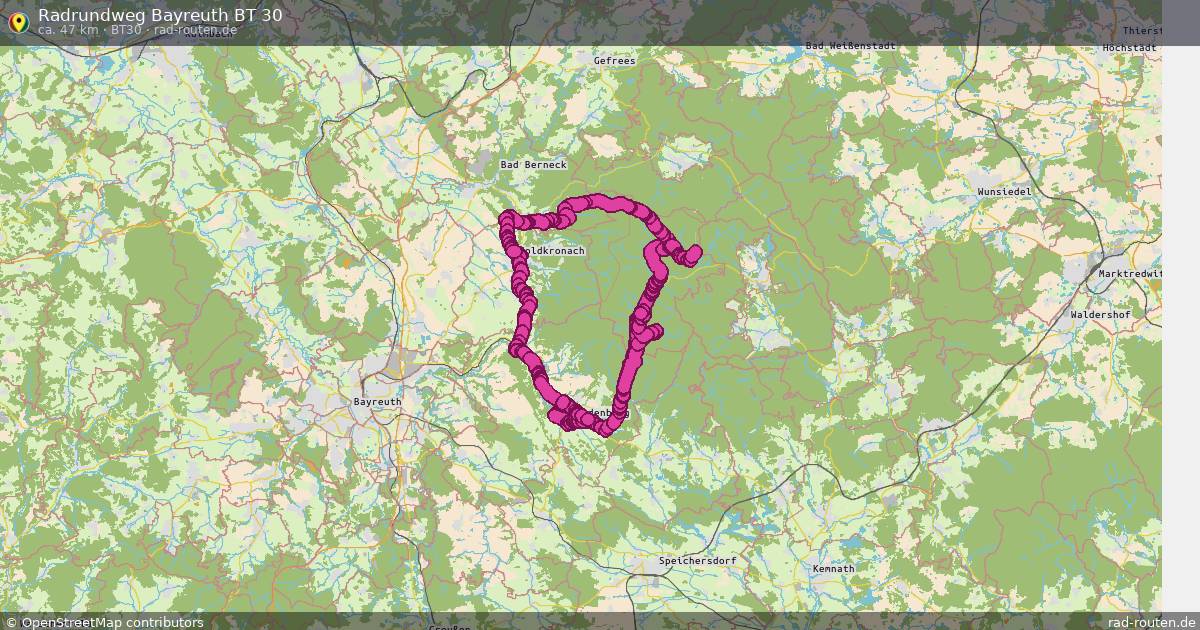 Radrundweg Bayreuth BT 30 (BT30) – Fernradroute auf Rad-Routen.de