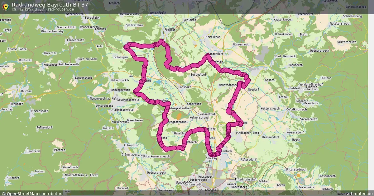 Radrundweg Bayreuth BT 37 (BT37) – Fernradroute auf Rad-Routen.de